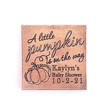 Load image into Gallery viewer, A Little Pumpkin - 1 oz Chocolate Bar Favor<br><small>minimum order 20 pc.</small>