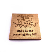 Load image into Gallery viewer, Welcome to the world - 1 oz Chocolate Bar Favor<br><small>minimum order 20 pc.</small>