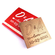Load image into Gallery viewer, Monogram #2 - 1 oz Chocolate Bar Favor<br><small>minimum order 20 pc.</small>