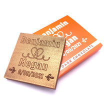 Load image into Gallery viewer, Heart - 1 oz Chocolate Bar Favor<br><small>minimum order 20 pc.</small>