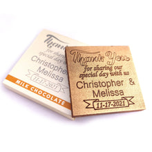 Load image into Gallery viewer, Thank You - 1 oz Chocolate Bar Favor<br><small>minimum order 20 pc.</small>