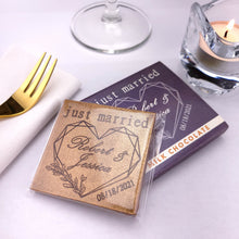 Load image into Gallery viewer, Just Married - 1 oz Chocolate Bar Favor<br><small>minimum order 20 pc.</small>