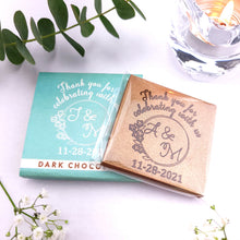 Load image into Gallery viewer, Monogram #1 - 1 oz Chocolate Bar Favor<br><small>minimum order 20 pc.</small>