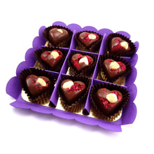 Load image into Gallery viewer, Chocolate Hearts<br><small>box of 9 pc.</small>