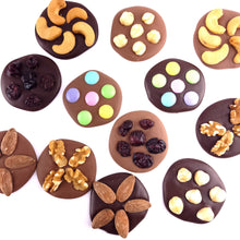 Load image into Gallery viewer, Chocolate Mendiants<br><small>minimum order 6 pc.</small>