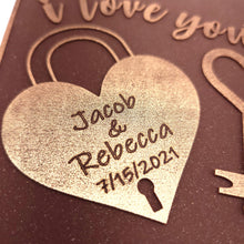 Load image into Gallery viewer, Padlock and Key<br><small>3 oz chocolate bar</small>