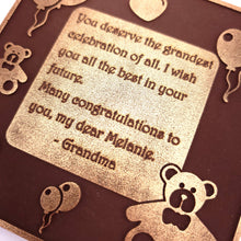 Load image into Gallery viewer, Celebration Theme&lt;br&gt;&lt;small&gt;3 oz chocolate greeting card&lt;/small&gt;