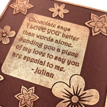 Load image into Gallery viewer, Flowers Theme<br><small>3 oz chocolate greeting card</small>