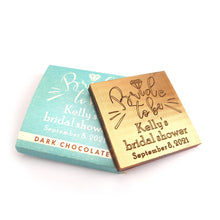 Load image into Gallery viewer, Bride to be - 1 oz Chocolate Bar Favor<br><small>minimum order 20 pc.</small>