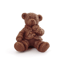 Load image into Gallery viewer, Boy Teddy Bear Chocolate Figure NYC