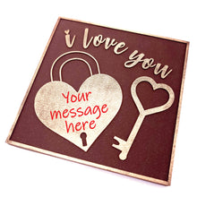 Load image into Gallery viewer, Padlock and Key<br><small>3 oz chocolate bar</small>