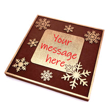 Load image into Gallery viewer, Snowflakes Theme<br><small>3 oz chocolate greeting card</small>