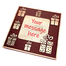 Load image into Gallery viewer, Gift Boxes Theme<br><small>3 oz chocolate greeting card</small>