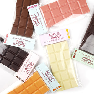Plain Chocolate Bars - 6 flavors <br><small>minimum order 3 pc.</small>