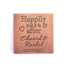 Load image into Gallery viewer, Happily Ever After - 1 oz Chocolate Bar Favor&lt;br&gt;&lt;small&gt;minimum order 20 pc.&lt;/small&gt;