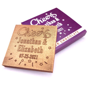 Cheers - 1 oz Chocolate Bar Favor<br><small>minimum order 20 pc.</small>