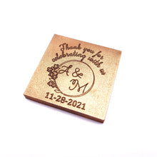 Load image into Gallery viewer, Monogram #1 - 1 oz Chocolate Bar Favor&lt;br&gt;&lt;small&gt;minimum order 20 pc.&lt;/small&gt;