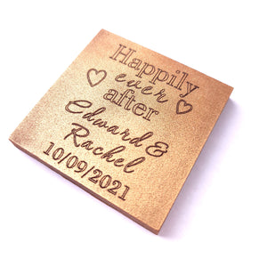 Happily Ever After - 1 oz Chocolate Bar Favor<br><small>minimum order 20 pc.</small>