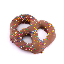 Load image into Gallery viewer, Chcocolate Covered Pretzels&lt;br&gt;&lt;small&gt;minimum order 6 pc.&lt;/small&gt;