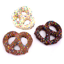 Load image into Gallery viewer, Chcocolate Covered Pretzels&lt;br&gt;&lt;small&gt;minimum order 6 pc.&lt;/small&gt;