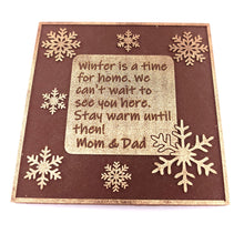 Load image into Gallery viewer, Snowflakes Theme&lt;br&gt;&lt;small&gt;3 oz chocolate greeting card&lt;/small&gt;