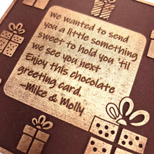 Load image into Gallery viewer, Gift Boxes Theme&lt;br&gt;&lt;small&gt;3 oz chocolate greeting card&lt;/small&gt;