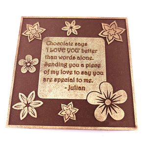 Flowers Theme<br><small>3 oz chocolate greeting card</small>