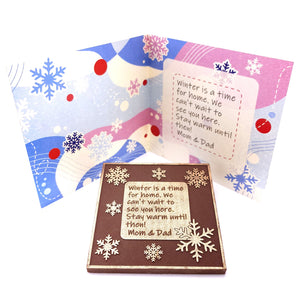 Snowflakes Theme<br><small>3 oz chocolate greeting card</small>