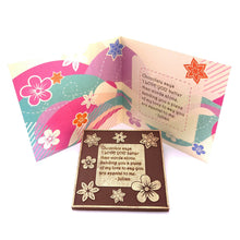 Load image into Gallery viewer, Flowers Theme&lt;br&gt;&lt;small&gt;3 oz chocolate greeting card&lt;/small&gt;