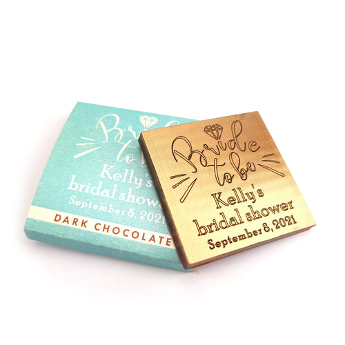 Bride to be - 1 oz Chocolate Bar Favor<br><small>minimum order 20 pc.</small>