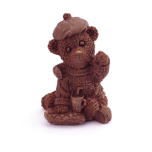 Teddy Bear With Tea Chocolate Figure