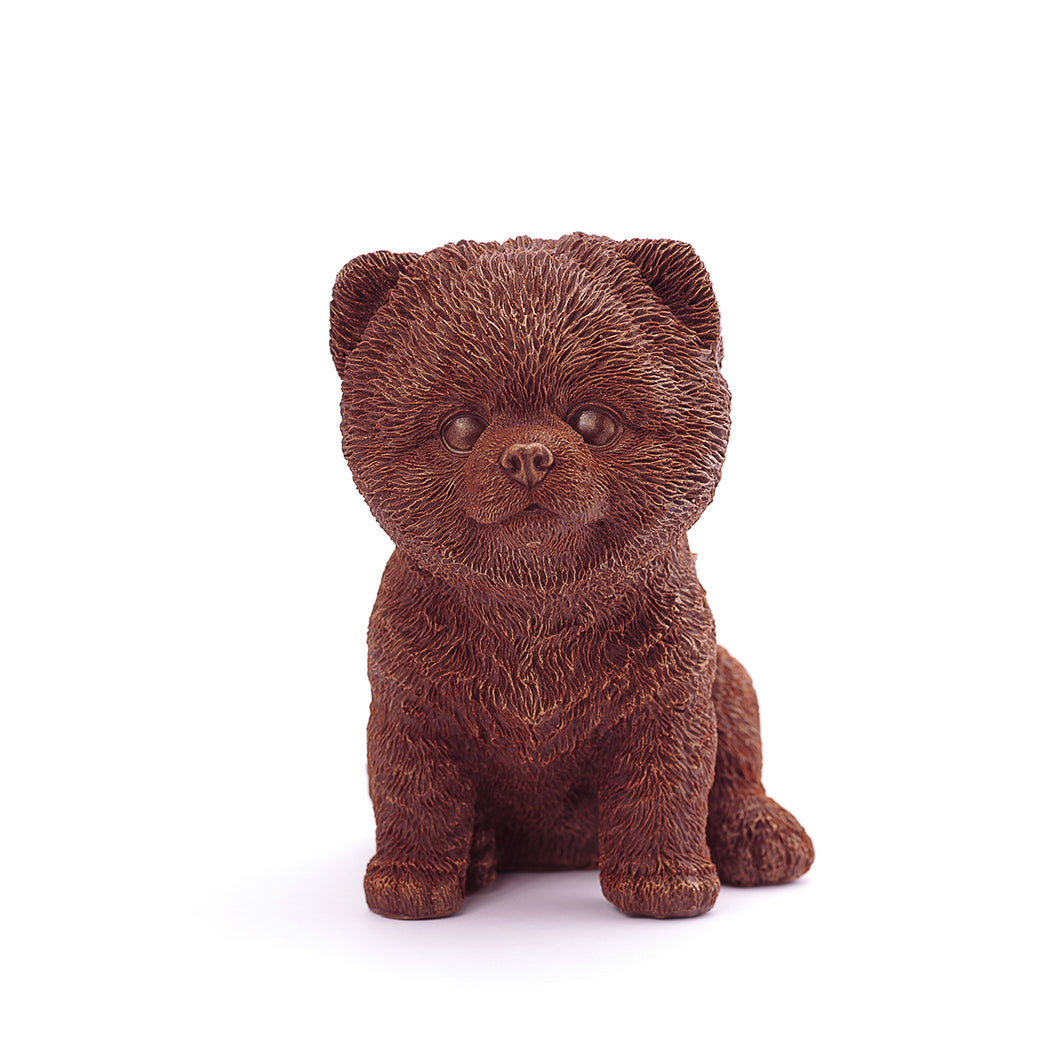 Pomeranian Puppy Chocolate Figure