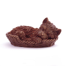 Load image into Gallery viewer, Sleeping York Puppy Chocolate Figure