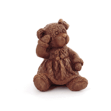 Load image into Gallery viewer, Girl Teddy bear Chocolate Figure